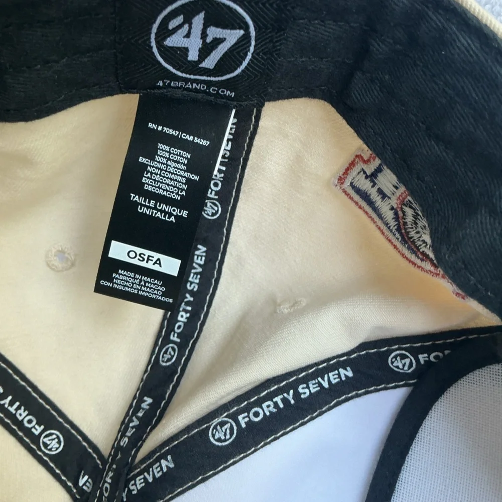 47 Brand Bulls Black and Cream Cap